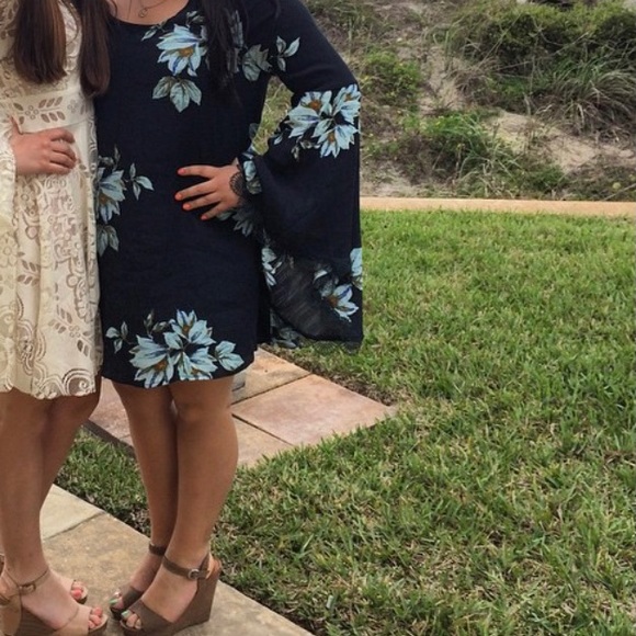 Free People Navy Floral Dress - Picture 7 of 7